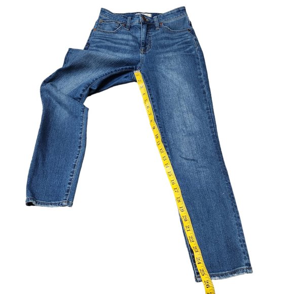 Madewell Curvy High-Rise Skinny Crop Blue Denim Jeans Size 25 - Picture 4 of 8